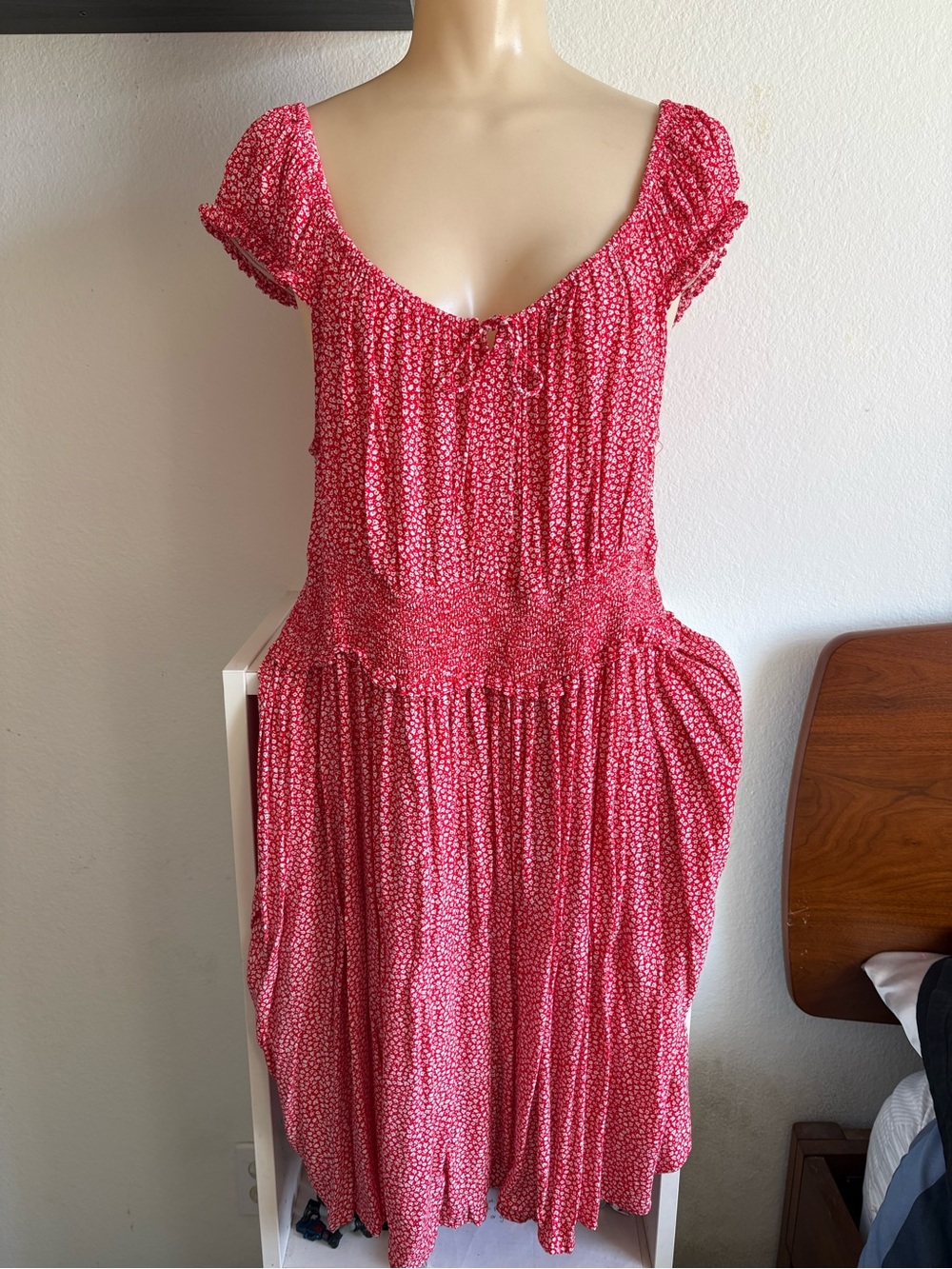 Levi's Pink Floral Midi Dress